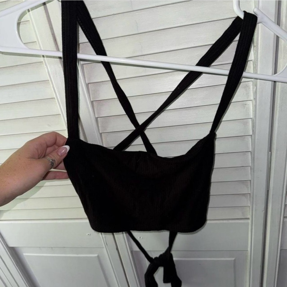 Garage Black Strappy Top